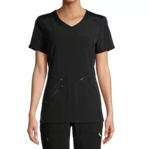 Scrubstar Scrub Shirt V-Neck Womens XL Black